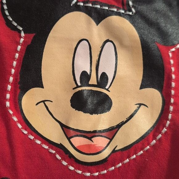 Disney Mickey Mouse vintage 2 piece set short sleeve top & shorts infant 6/9 - Picture 3 of 5